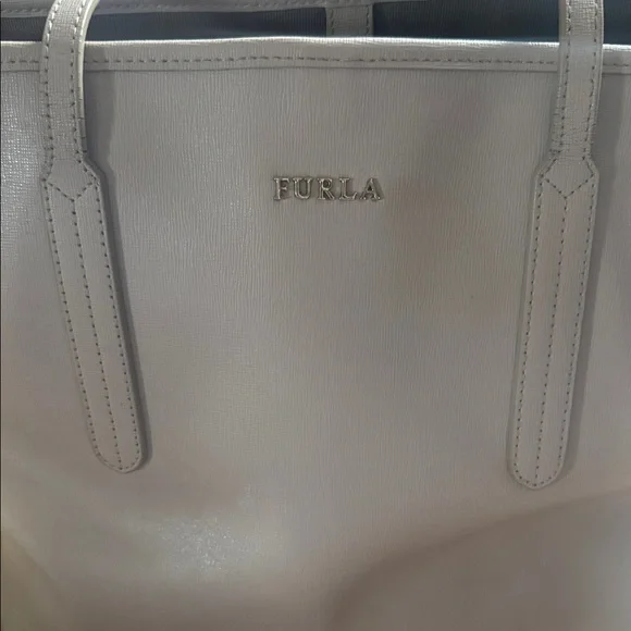 Furla Open Tote Leather Handbag natural - Picture 2 of 11